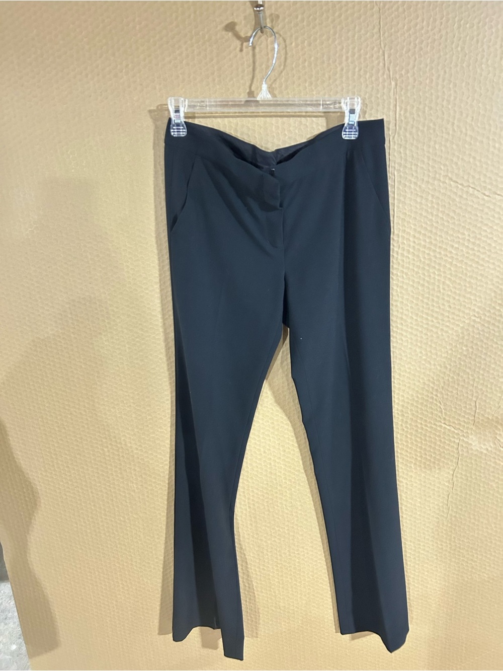 BCBG Black High-Rise Straight Leg Trousers